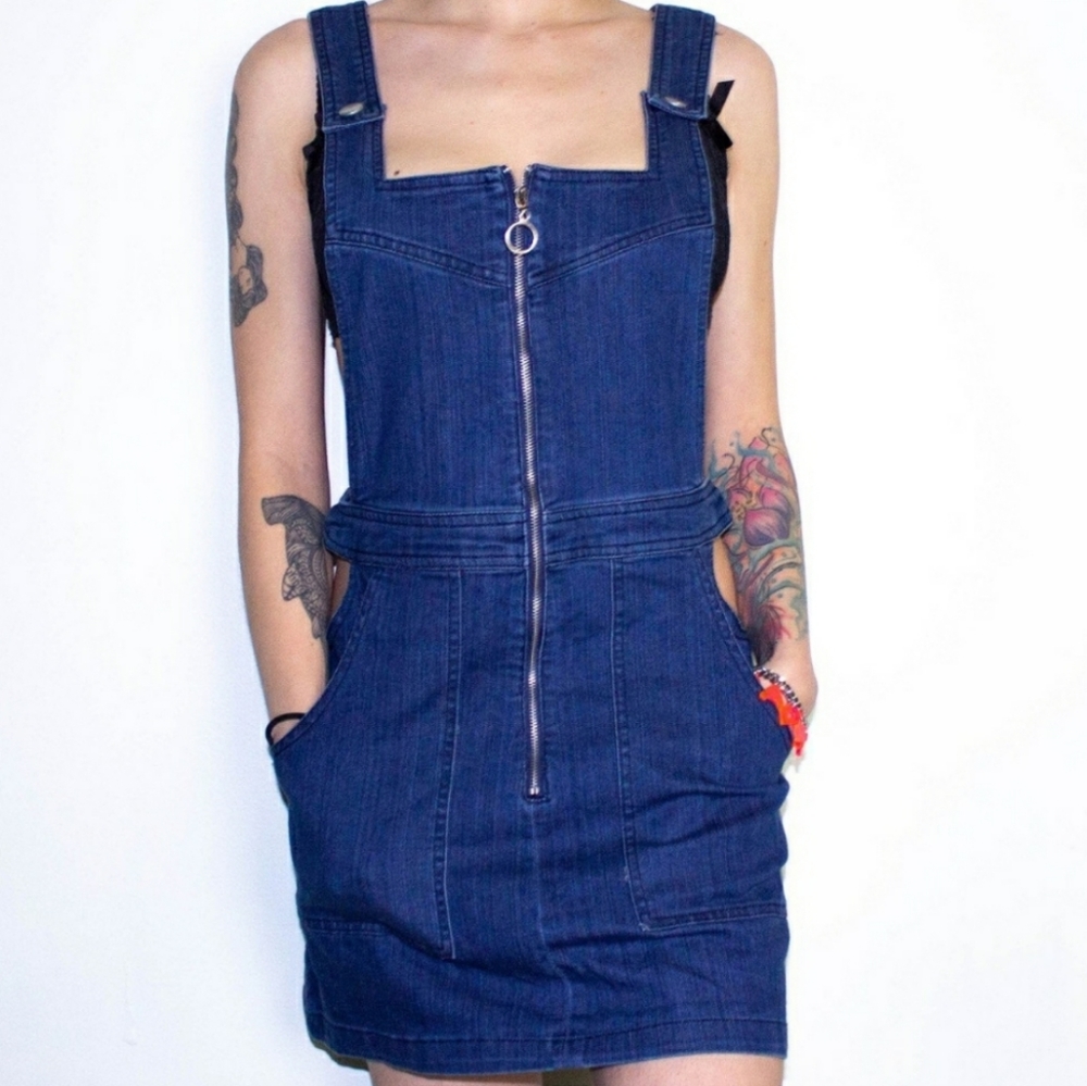 Bullhead Denim Zipper cut out Dress